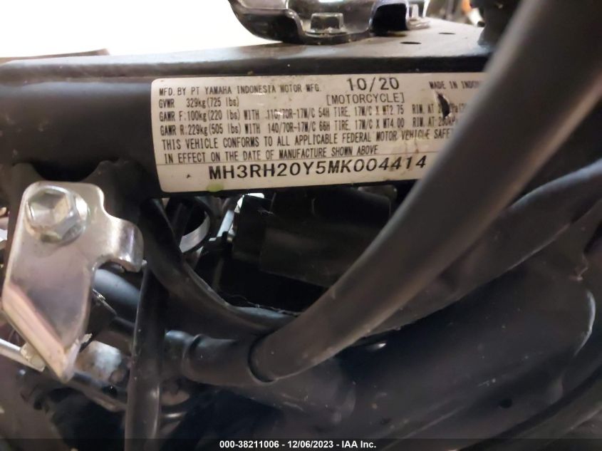 2021 YAMAHA MT-03 - MH3RH20Y5MK004414