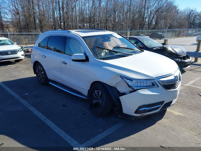 2016 ACURA MDX TECHNOLOGY   ACURAWATCH PLUS PACKAGES/TECHNOLOGY PACKAGE - 5FRYD3H47GB017212