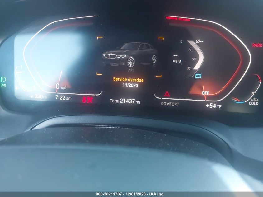 2021 BMW 330I 3MW5R1J02M8B68635