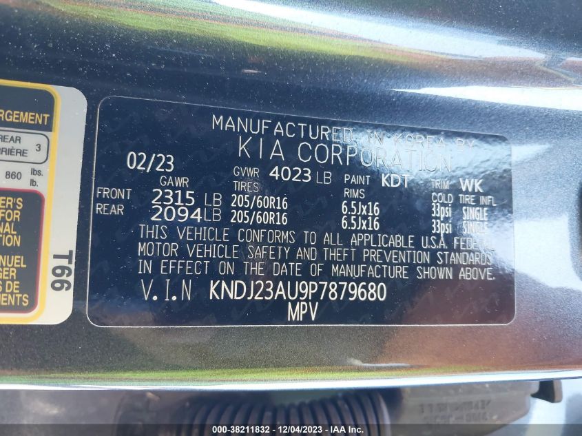 2023 KIA SOUL LX - KNDJ23AU9P7879680