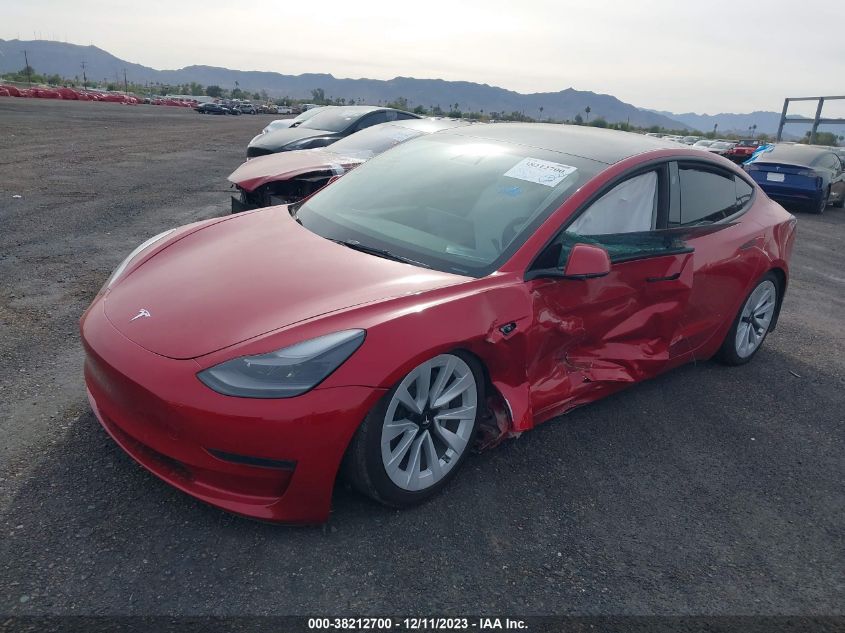 2022 TESLA MODEL 3 REAR-WHEEL DRIVE - 5YJ3E1EA8NF336459