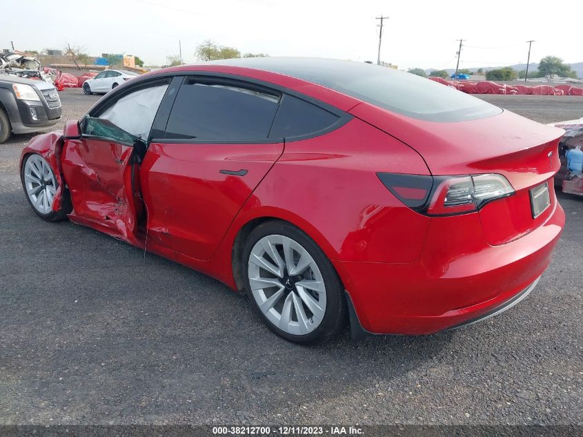 2022 TESLA MODEL 3 REAR-WHEEL DRIVE - 5YJ3E1EA8NF336459