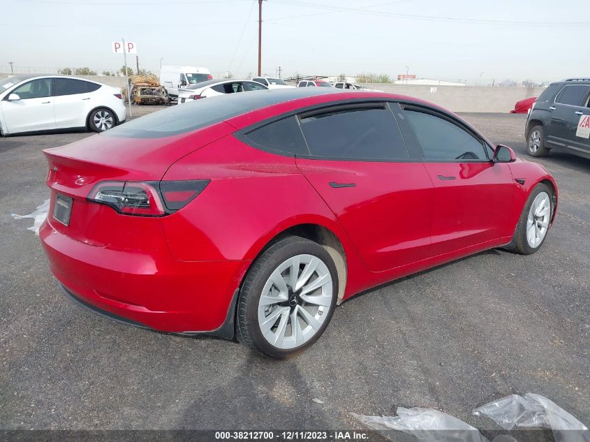 2022 TESLA MODEL 3 REAR-WHEEL DRIVE - 5YJ3E1EA8NF336459