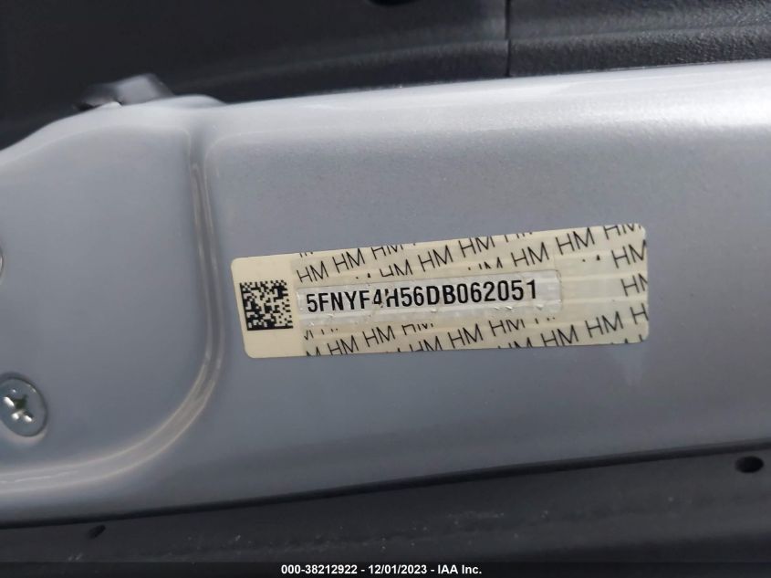 2013 HONDA PILOT EX-L - 5FNYF4H56DB062051