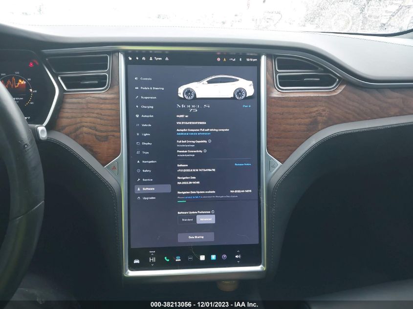 2017 TESLA MODEL S 60/75 - 5YJSA1E1XHF218554