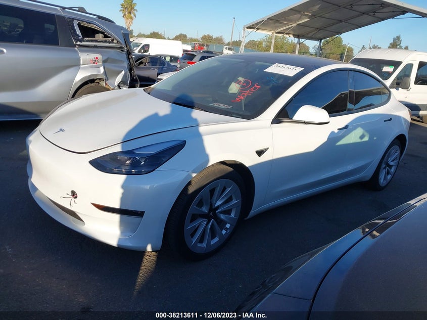 VIN 5YJ3E1EB7NF362124 2022 TESLA MODEL 3