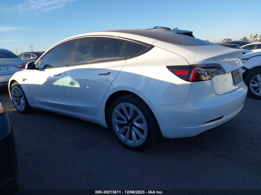 VIN 5YJ3E1EB7NF362124 2022 TESLA MODEL 3