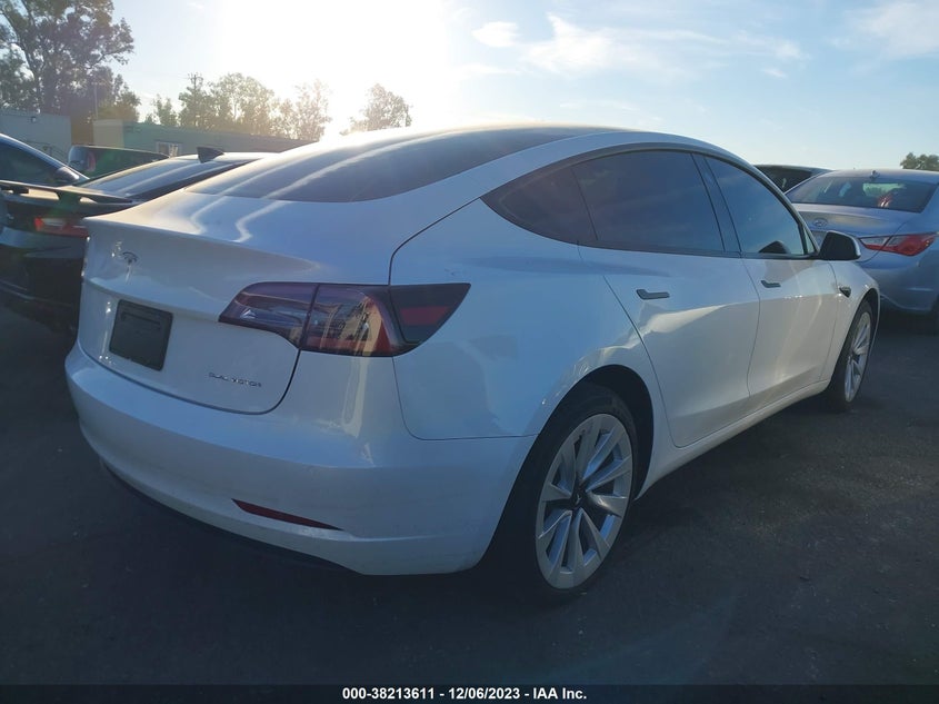 VIN 5YJ3E1EB7NF362124 2022 TESLA MODEL 3