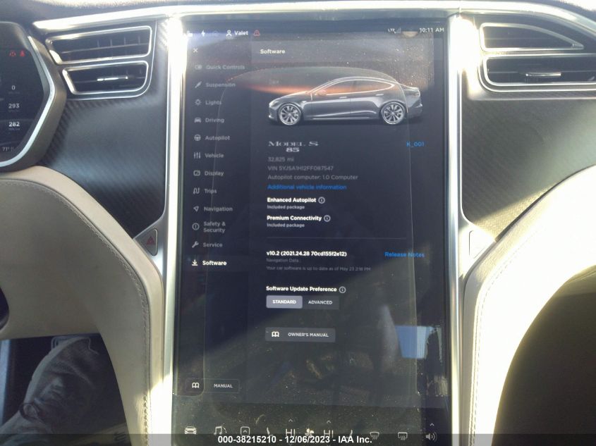 2015 TESLA MODEL S 60/70/85 - 5YJSA1H12FF087547