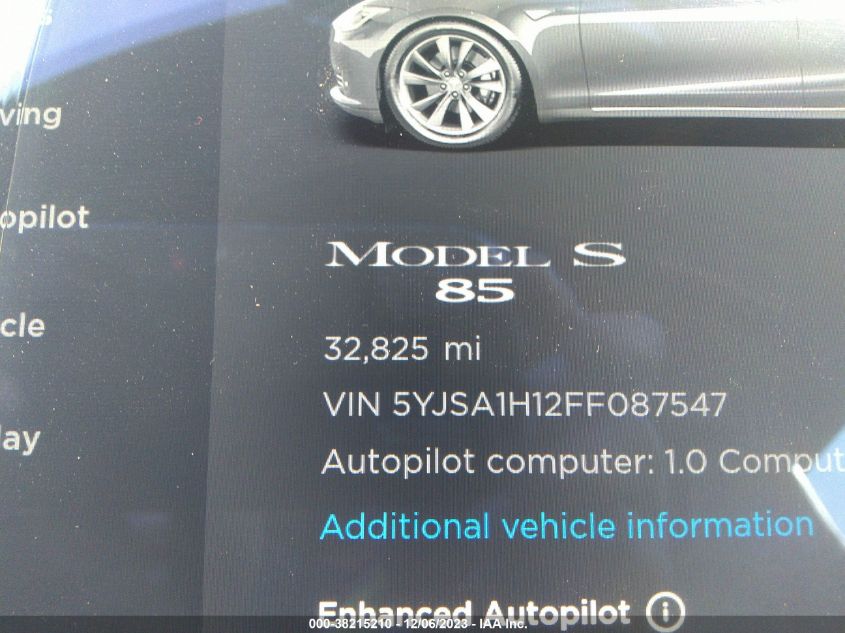 2015 TESLA MODEL S 60/70/85 - 5YJSA1H12FF087547