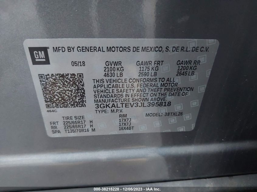 2018 GMC TERRAIN SLE - 3GKALTEV3JL395818