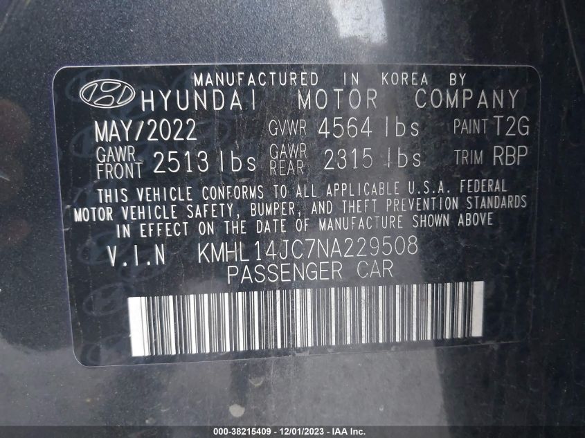 2022 HYUNDAI SONATA N LINE - KMHL14JC7NA229508