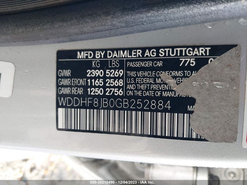 2016 MERCEDES-BENZ E 350 4MATIC - WDDHF8JB0GB252884