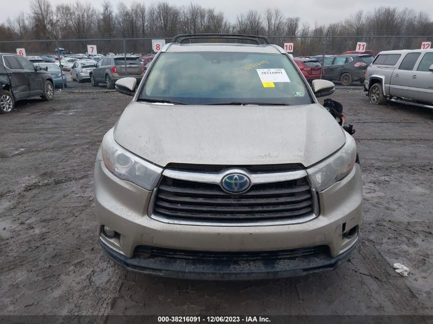 2015 TOYOTA HIGHLANDER HYBRID LIMITED PLATINUM V6 - 5TDDCRFH5FS009244