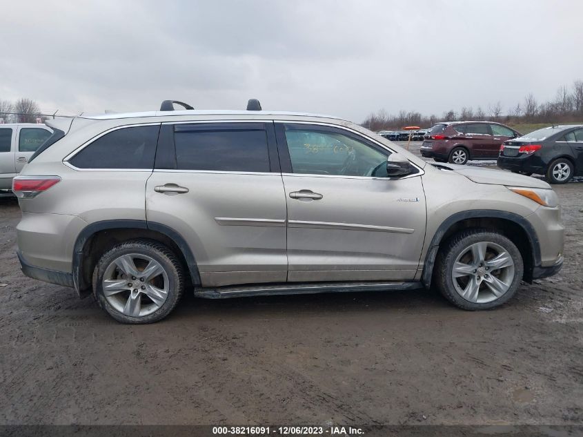 2015 TOYOTA HIGHLANDER HYBRID LIMITED PLATINUM V6 - 5TDDCRFH5FS009244
