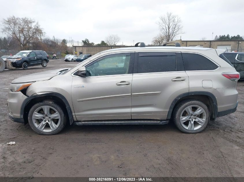 2015 TOYOTA HIGHLANDER HYBRID LIMITED PLATINUM V6 - 5TDDCRFH5FS009244