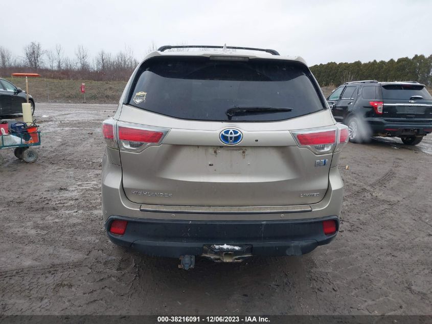 2015 TOYOTA HIGHLANDER HYBRID LIMITED PLATINUM V6 - 5TDDCRFH5FS009244