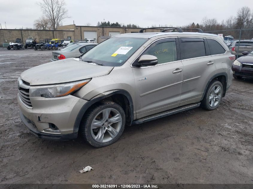 2015 TOYOTA HIGHLANDER HYBRID LIMITED PLATINUM V6 - 5TDDCRFH5FS009244