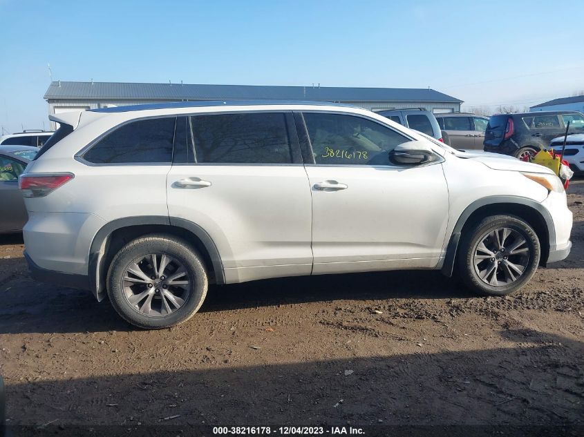 2015 TOYOTA HIGHLANDER XLE - 5TDJKRFH2FS110294
