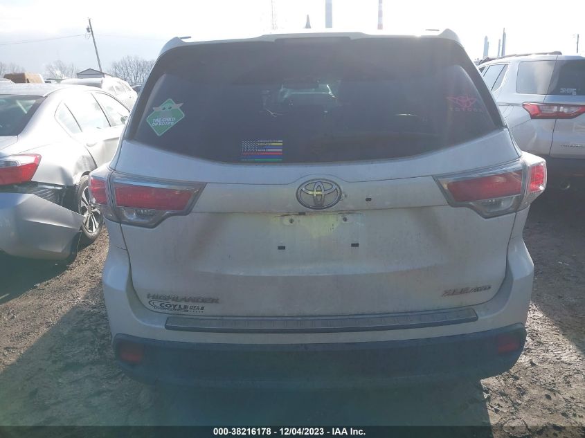 2015 TOYOTA HIGHLANDER XLE - 5TDJKRFH2FS110294