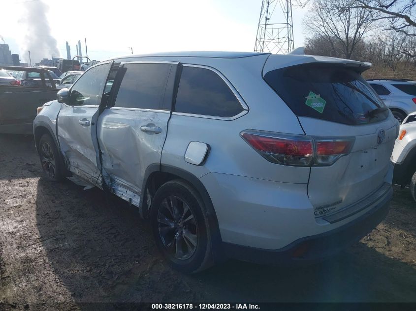 2015 TOYOTA HIGHLANDER XLE - 5TDJKRFH2FS110294