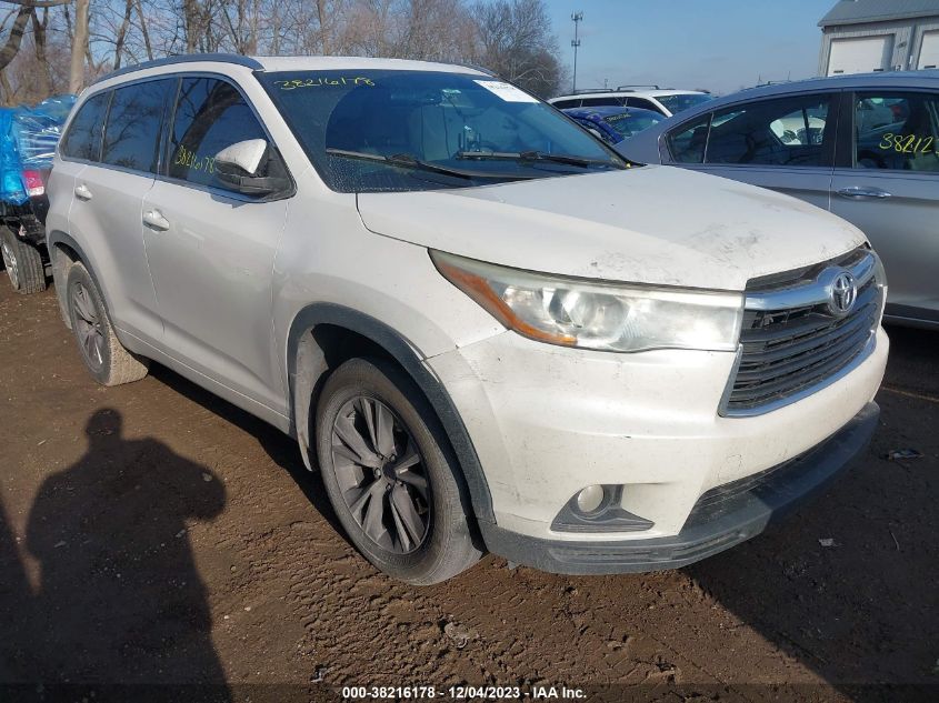 2015 TOYOTA HIGHLANDER XLE - 5TDJKRFH2FS110294