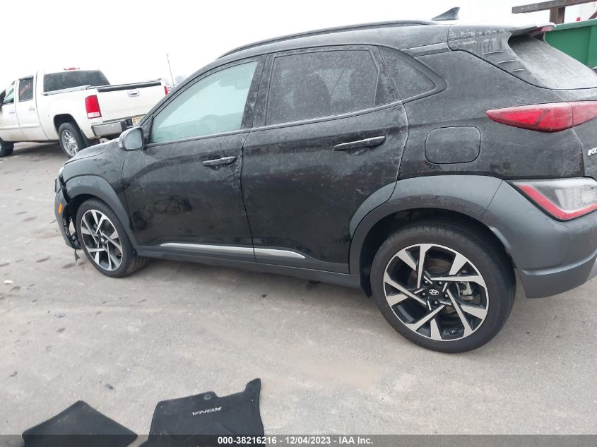 2022 HYUNDAI KONA LIMITED - KM8K5CA35NU811387