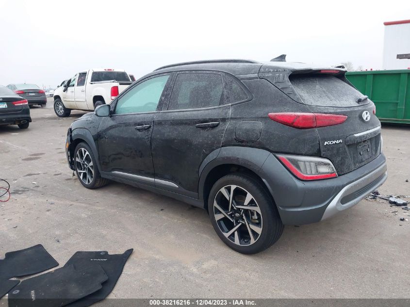 2022 HYUNDAI KONA LIMITED - KM8K5CA35NU811387
