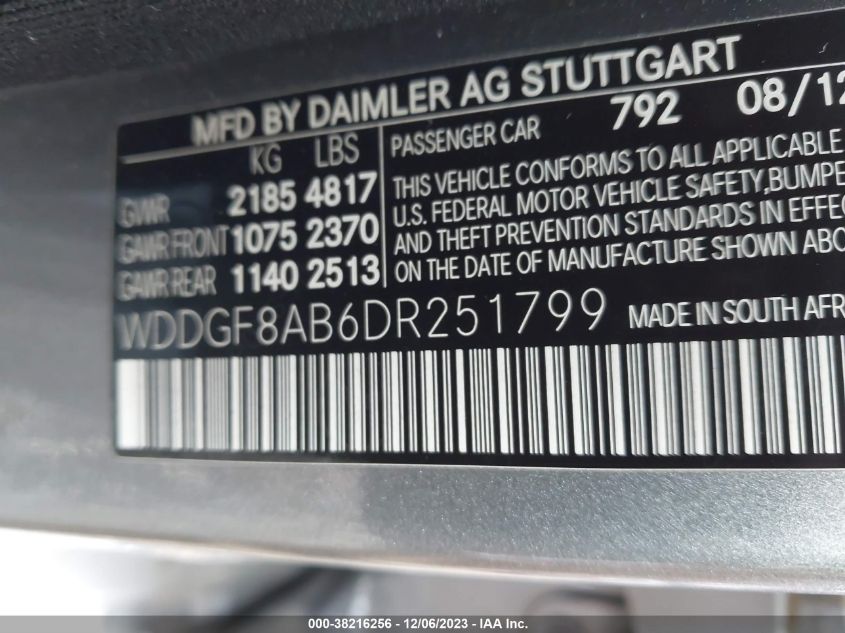 2013 MERCEDES-BENZ C 300 LUXURY 4MATIC - WDDGF8AB6DR251799