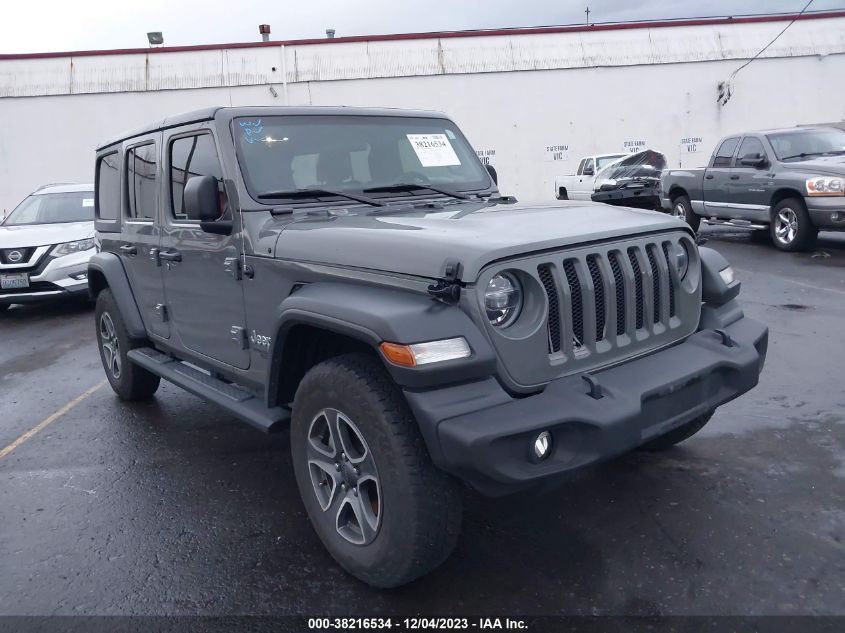 Lot #2536955571 2021 JEEP WRANGLER UNLIMITED SPORT S 4X4 salvage car