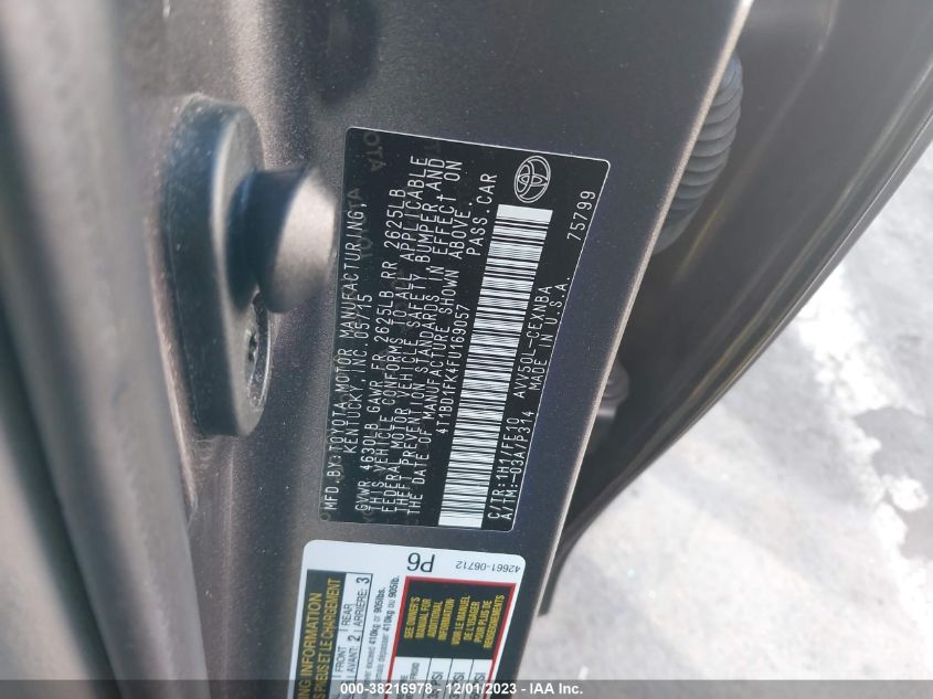 2015 TOYOTA CAMRY HYBRID LE - 4T1BD1FK4FU169057