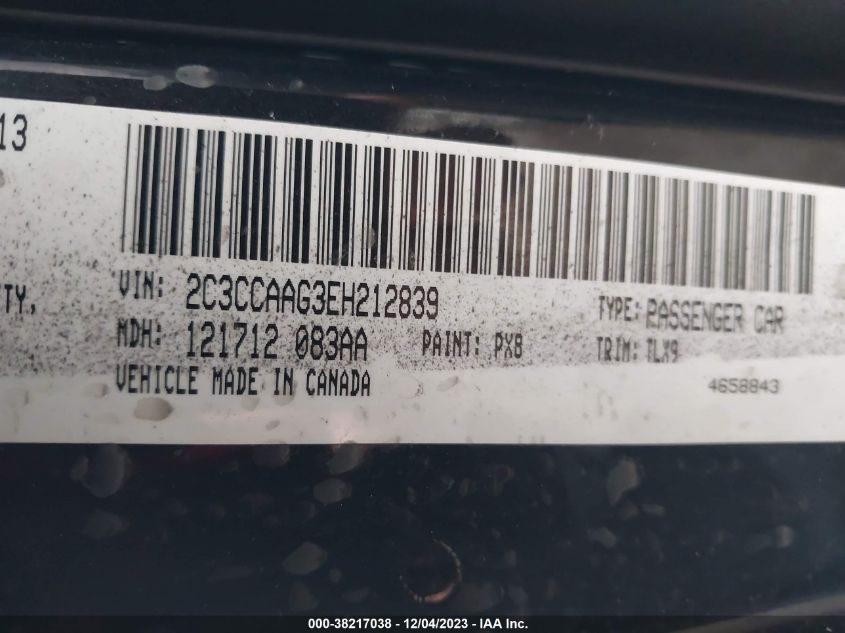 2014 CHRYSLER 300 - 2C3CCAAG3EH212839