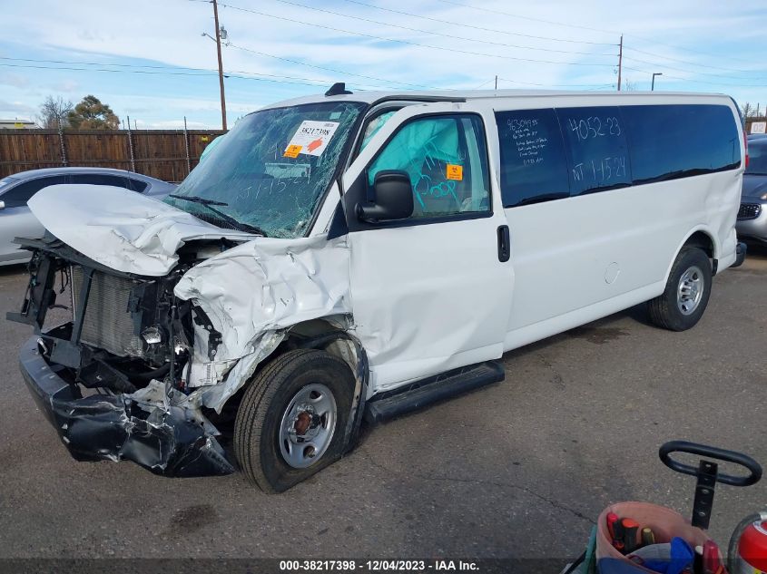 2022 CHEVROLET EXPRESS PASSENGER RWD 3500 EXTENDED WHEELBASE LS 1GAZGNF75N1252812