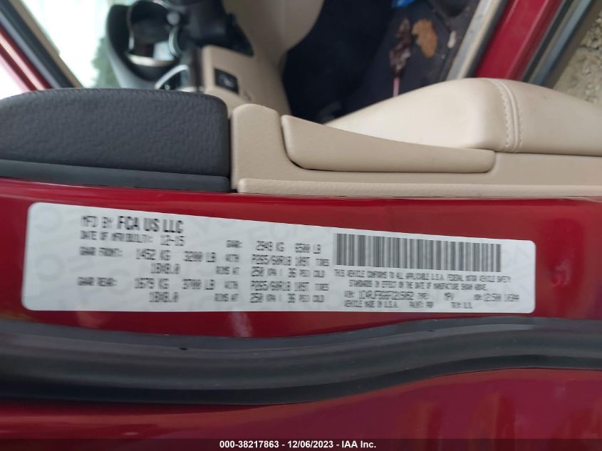 2015 JEEP GRAND CHEROKEE LIMITED - 1C4RJFBG6FC215052