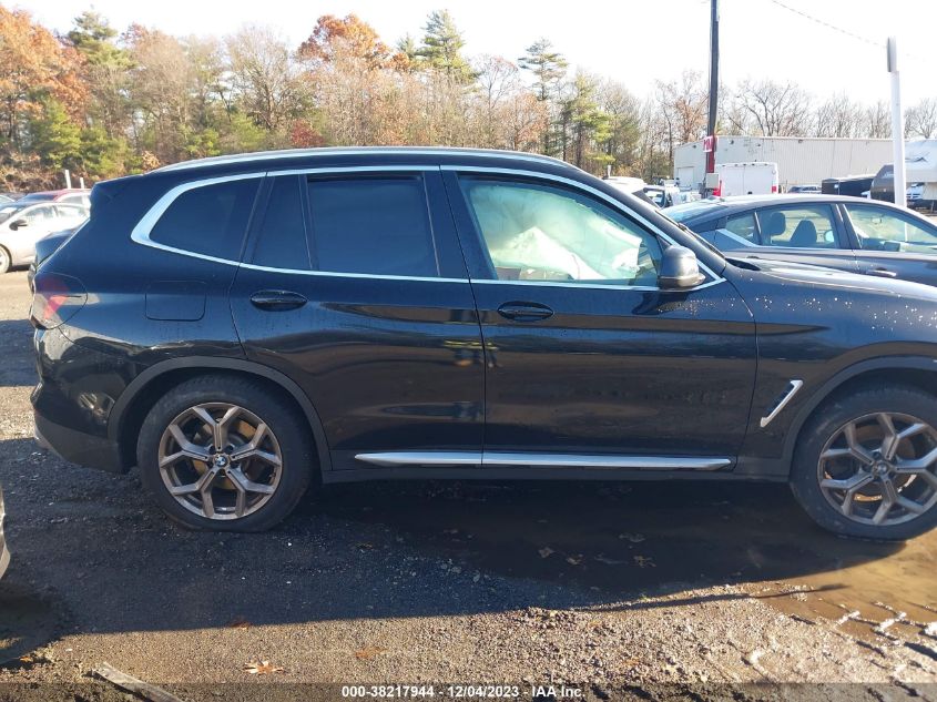 2022 BMW X3 XDRIVE30I - 5UX53DP08N9J37117