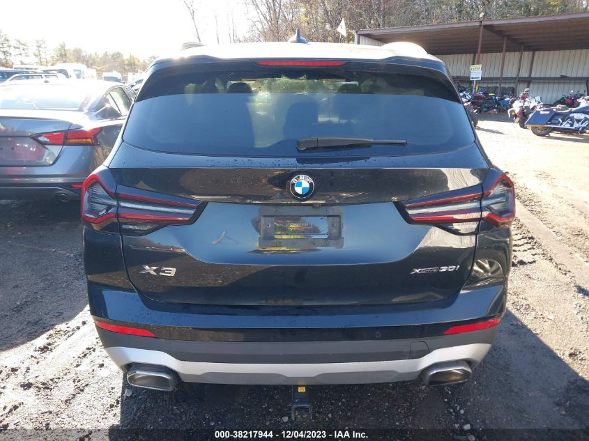 2022 BMW X3 XDRIVE30I - 5UX53DP08N9J37117