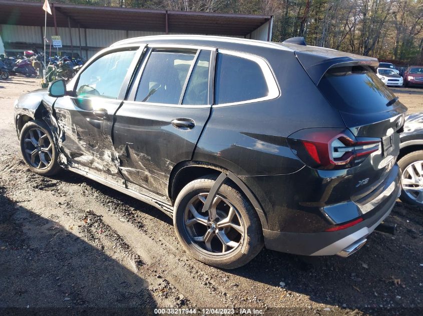 2022 BMW X3 XDRIVE30I - 5UX53DP08N9J37117
