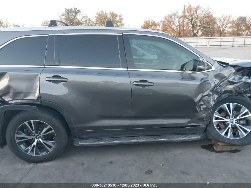 2016 TOYOTA HIGHLANDER XLE V6 - 5TDKKRFH1GS506724