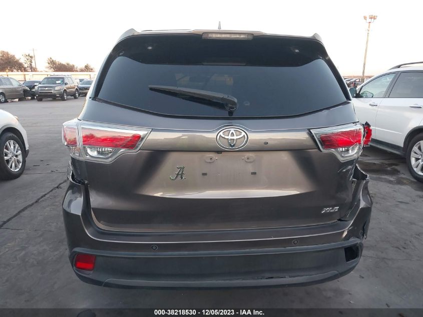 2016 TOYOTA HIGHLANDER XLE V6 - 5TDKKRFH1GS506724