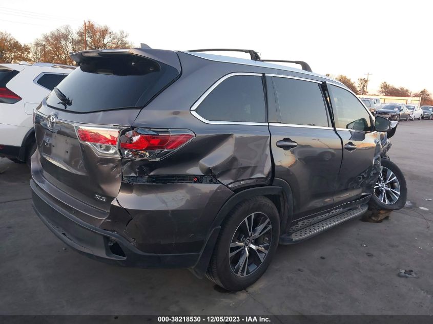 2016 TOYOTA HIGHLANDER XLE V6 - 5TDKKRFH1GS506724