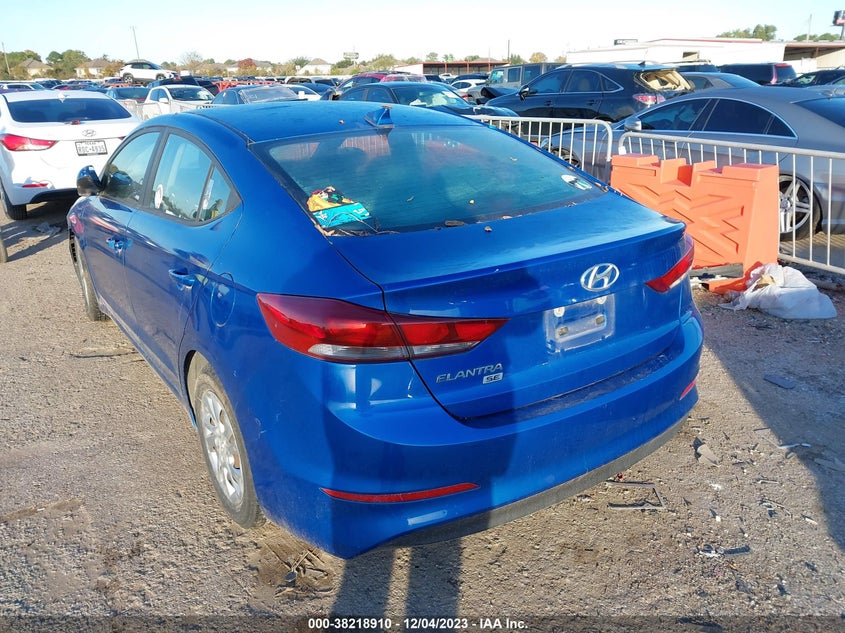 VIN KMHD74LF1HU079781 2017 HYUNDAI ELANTRA SE