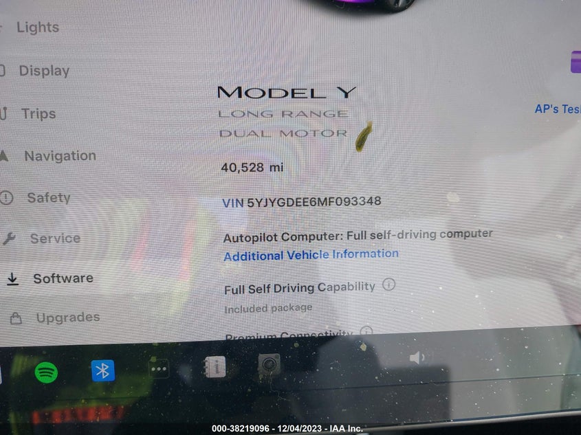 VIN 5YJYGDEE6MF093348 2021 TESLA MODEL Y