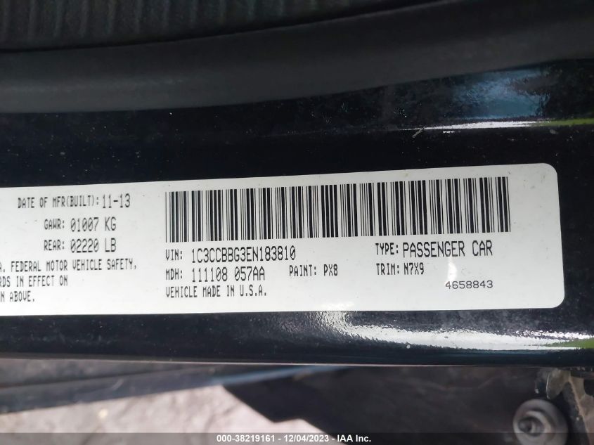 2014 CHRYSLER 200 TOURING - 1C3CCBBG3EN183810