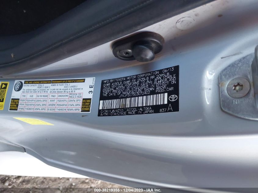 2014 TOYOTA SCION TC - JTKJF5C75E3072402