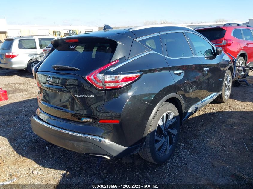 2016 NISSAN MURANO HYBRID PLATINUM 5N1CZ2MG2GN152196