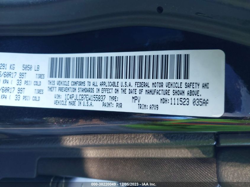 2014 JEEP CHEROKEE LATITUDE - 1C4PJLCB7EW155837