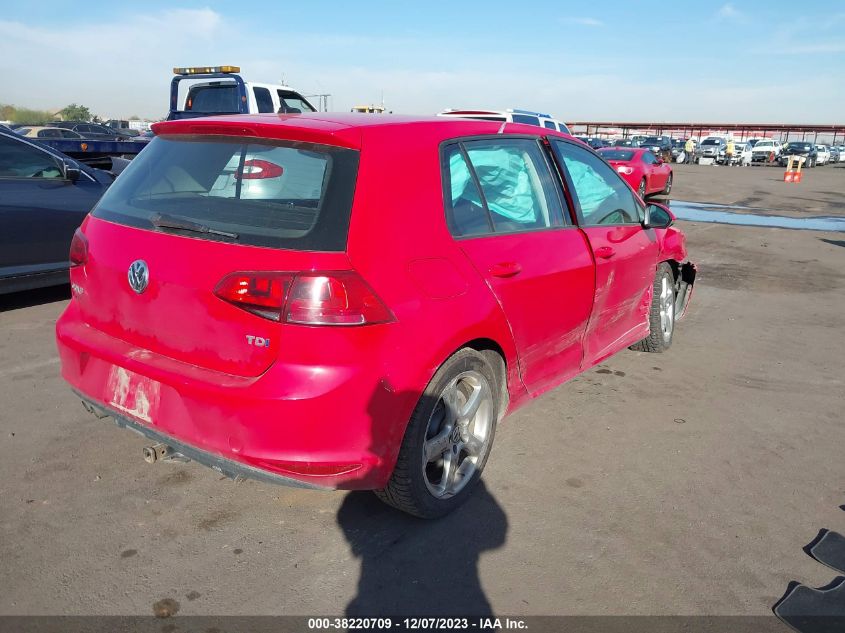 2015 VOLKSWAGEN GOLF TDI - 3VWRA7AU2FM038623