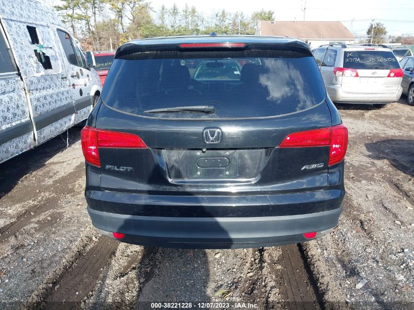 2016 HONDA PILOT EXL - 5FNYF6H58GB016799