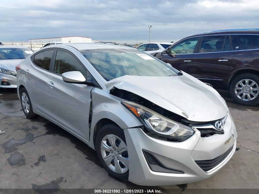 2016 HYUNDAI ELANTRA SE - 5NPDH4AE1GH737054