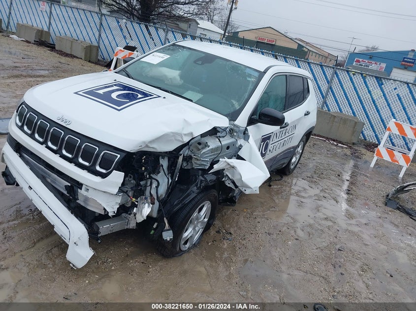 VIN 3C4NJCAB3NT177849 2022 JEEP COMPASS SPORT